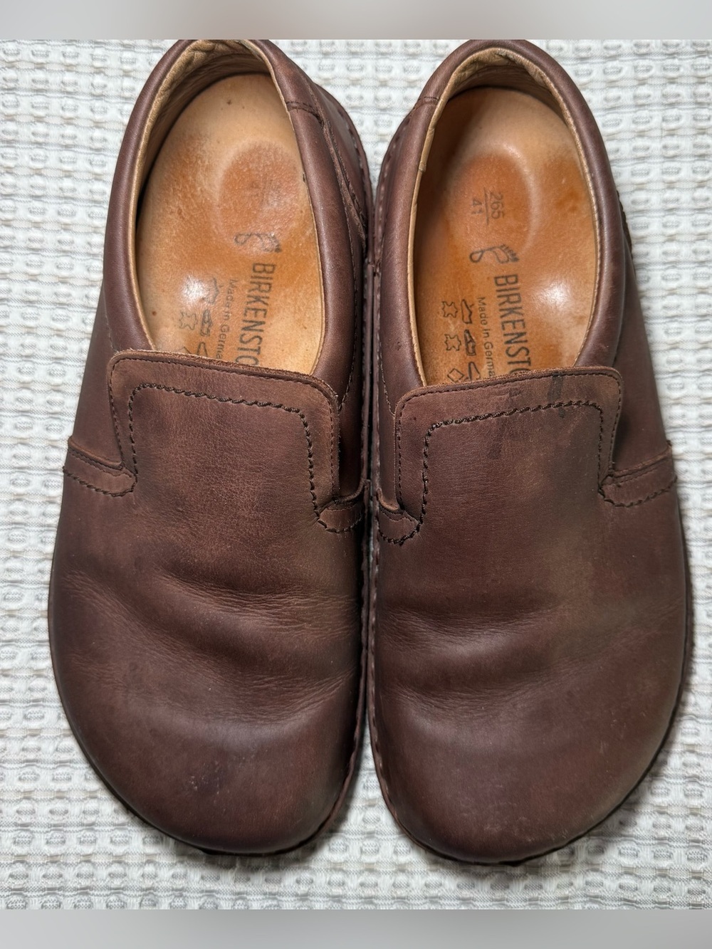 Birkenstock Women’s Slip On Clogs Loafers Brown Leather Shoes Size US 11 EU 41 - Picture 2 of 8